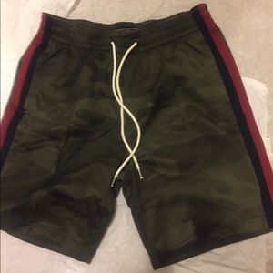 Abercrombie&Fitch camo striped sweat shorts